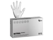 Nitrilové rukavice Espeon SPARKLE stříbrná perleť - vel. XS