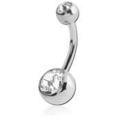 Piercing do pupíku s crystaly 1.6/10.0 - sterilní obal