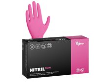 Nitrilové rukavice Espeon IDEAL tmavě růžová - vel. M