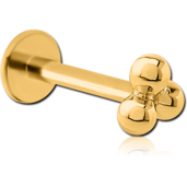 Pozlacená labreta kytička 1.0/6.0